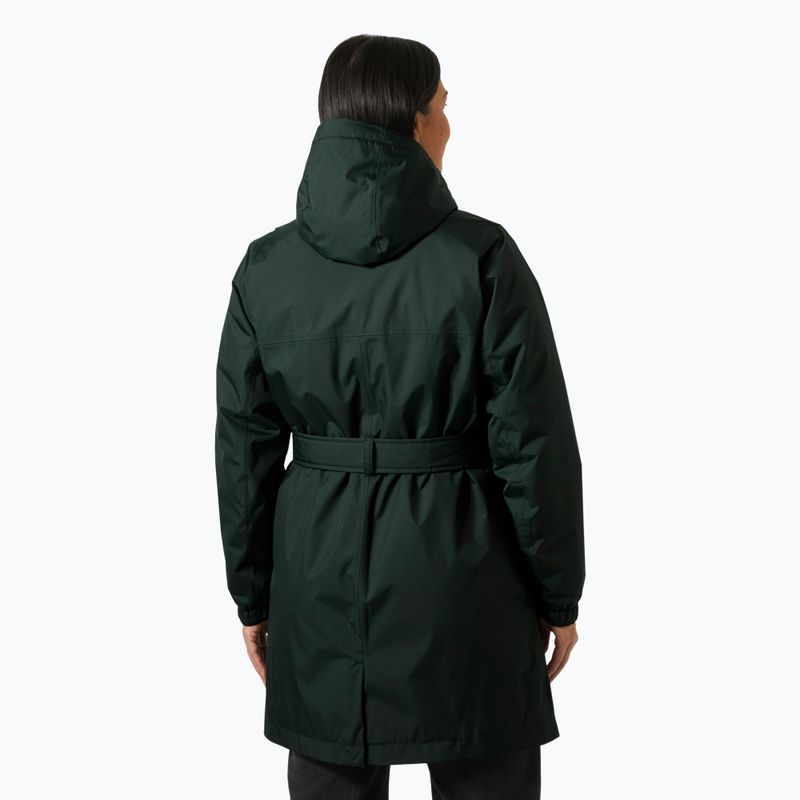 Płaszcz ocieplany damski Helly Hansen Classic Insulated Trench dark jungle 2