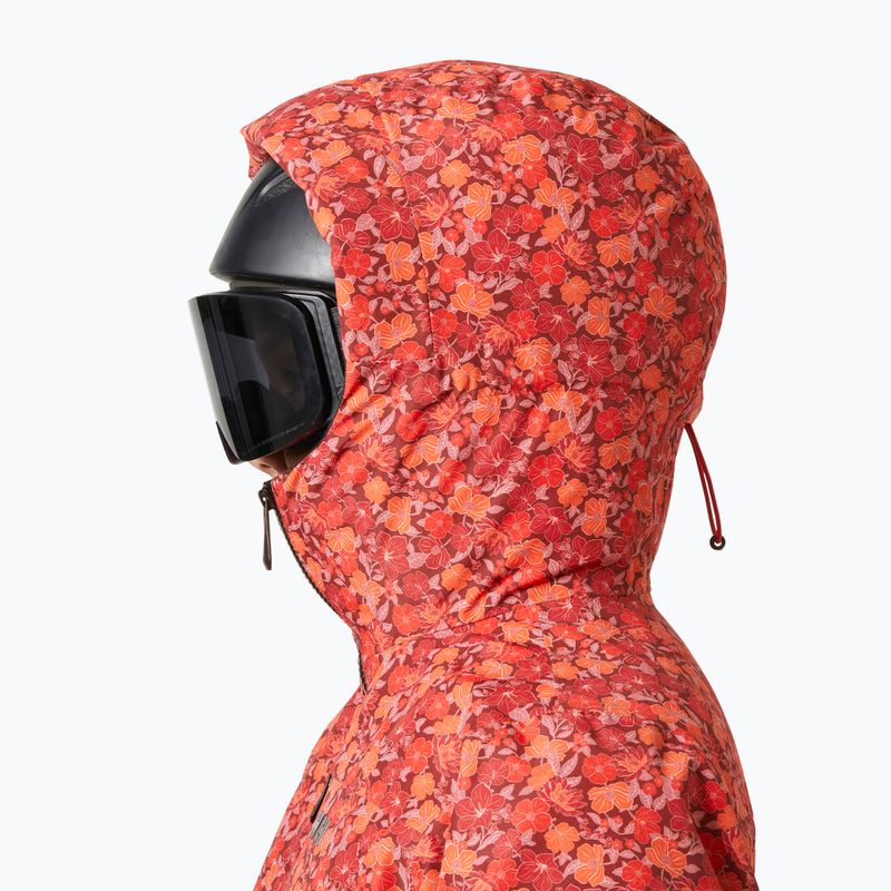 Kurtka narciarska damska Helly Hansen Valdisere 3.0 red floral aop 3