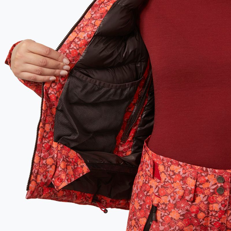 Kurtka narciarska damska Helly Hansen Valdisere 3.0 red floral aop 8