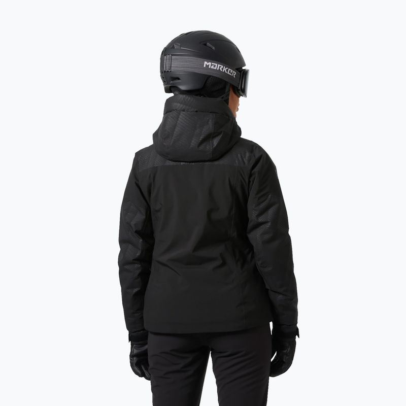 Kurtka narciarska damska Helly Hansen Valdisere 3.0 black embossed stripes 2