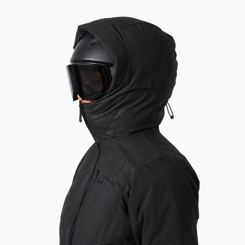 Kurtka narciarska damska Helly Hansen Valdisere 3.0 black embossed stripes 3
