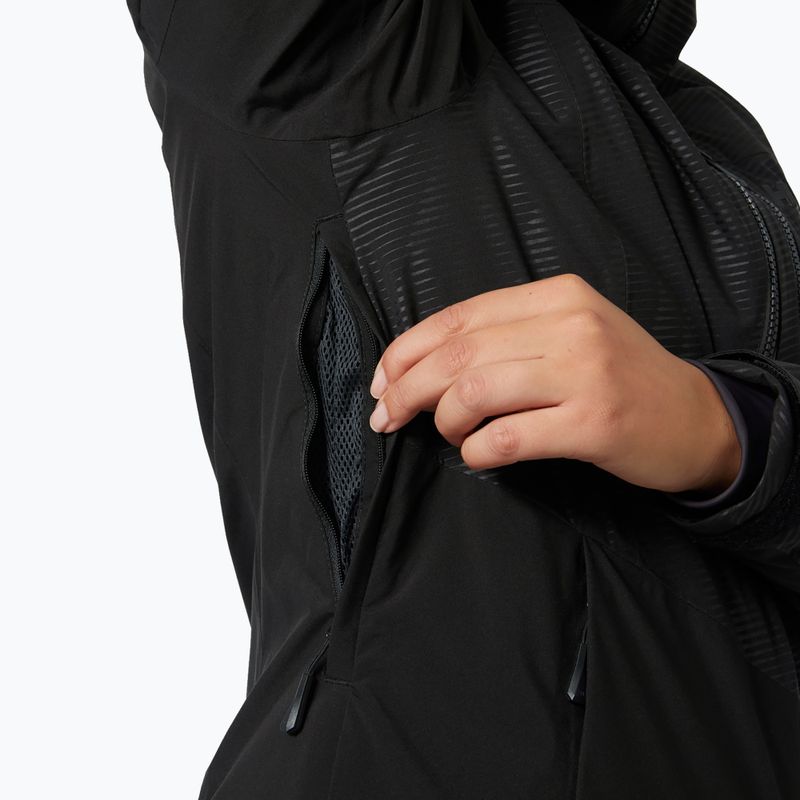 Kurtka narciarska damska Helly Hansen Valdisere 3.0 black embossed stripes 4