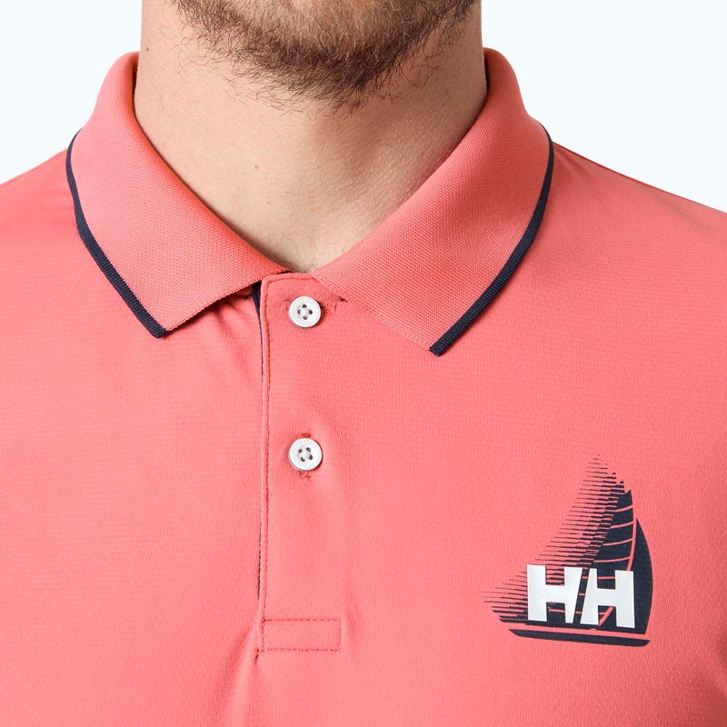 Koszulka polo męska Helly Hansen Hp Figari Polo sunset pink 4