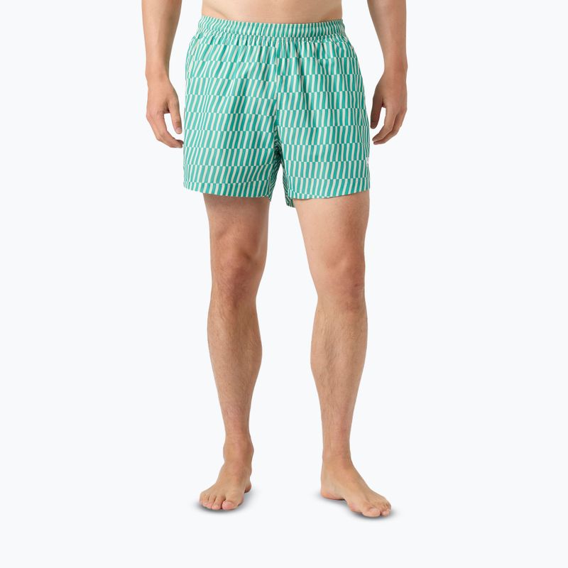 Spodenki żeglarskie męskie Helly Hansen Newport Trunk 4.5" dark mint offset stripe ao 3