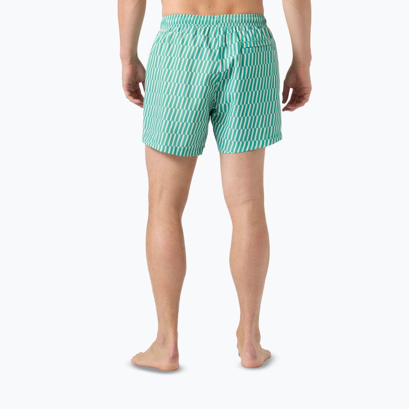 Spodenki żeglarskie męskie Helly Hansen Newport Trunk 4.5" dark mint offset stripe ao 4