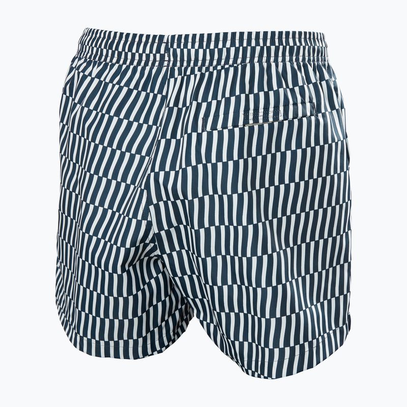 Spodenki żeglarskie męskie Helly Hansen Newport Trunk 4.5" navy offset stripe aop 2