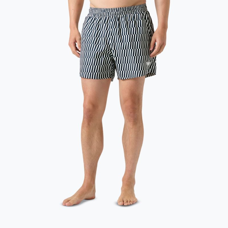 Spodenki żeglarskie męskie Helly Hansen Newport Trunk 4.5" navy offset stripe aop 3