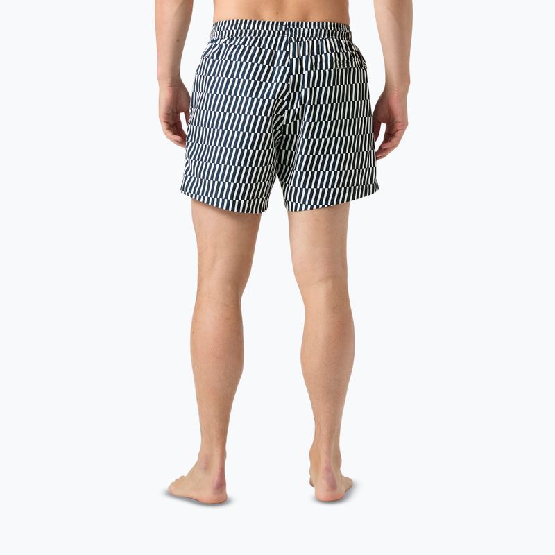 Spodenki żeglarskie męskie Helly Hansen Newport Trunk 4.5" navy offset stripe aop 4