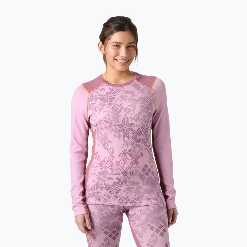 Bluza termoaktywna damska Helly Hansen Lifa Merino Midweight Gra cherry blossom new nordic