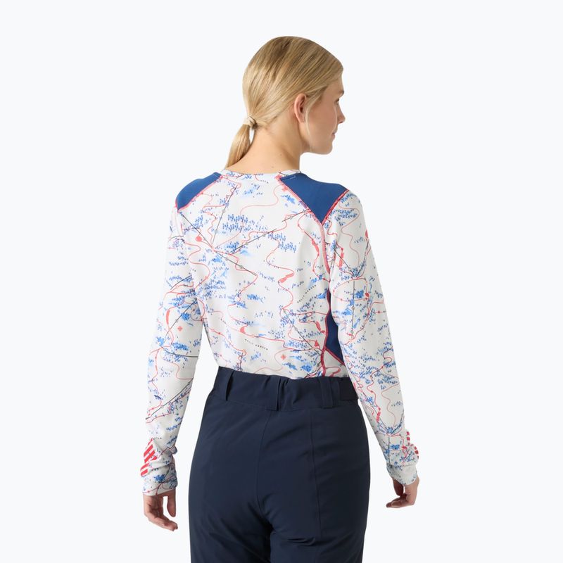 Bluza termoaktywna damska Helly Hansen Lifa Active white slope map aop 2