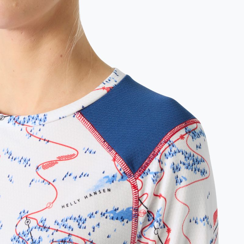 Bluza termoaktywna damska Helly Hansen Lifa Active white slope map aop 3