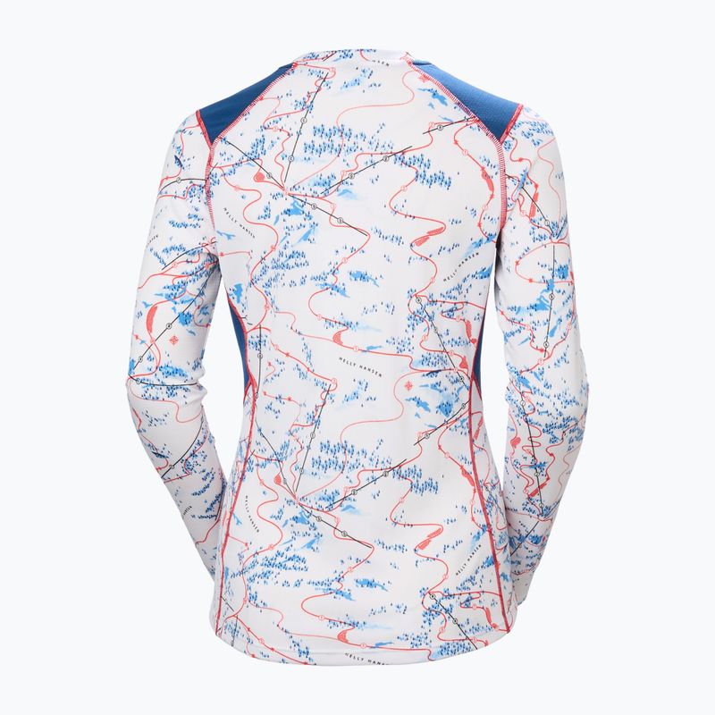 Bluza termoaktywna damska Helly Hansen Lifa Active white slope map aop 6