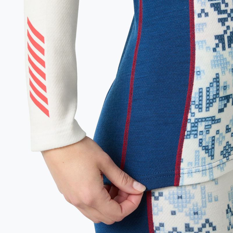 Bluza termoaktywna damska Helly Hansen Lifa Merino Midweight Gra 1/2 Zip bright blue new nordic aop 4
