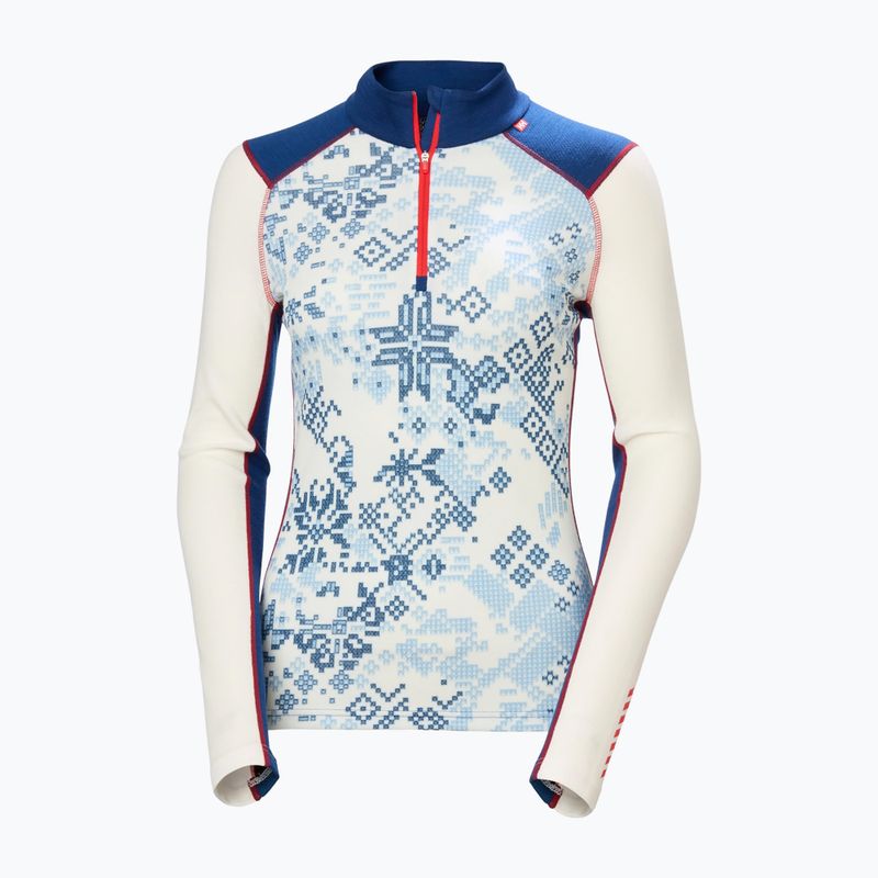 Bluza termoaktywna damska Helly Hansen Lifa Merino Midweight Gra 1/2 Zip bright blue new nordic aop 5