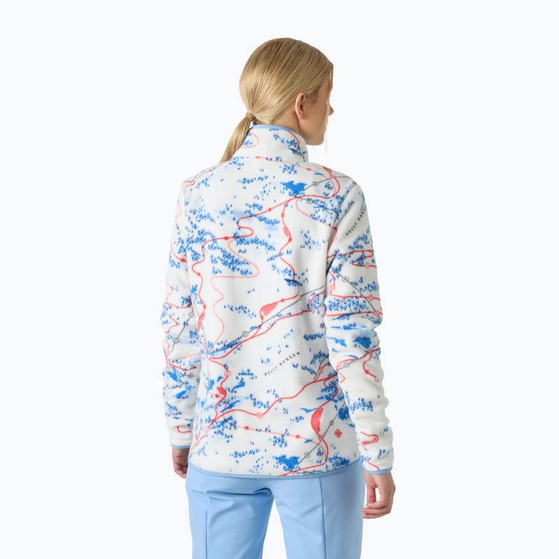 Bluza polarowa damska Helly Hansen Maridalen Printed Fleece white slope map aop 2