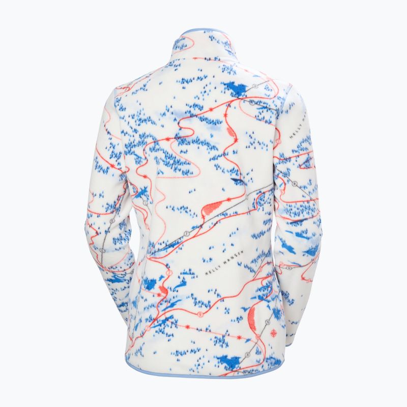 Bluza polarowa damska Helly Hansen Maridalen Printed Fleece white slope map aop 5