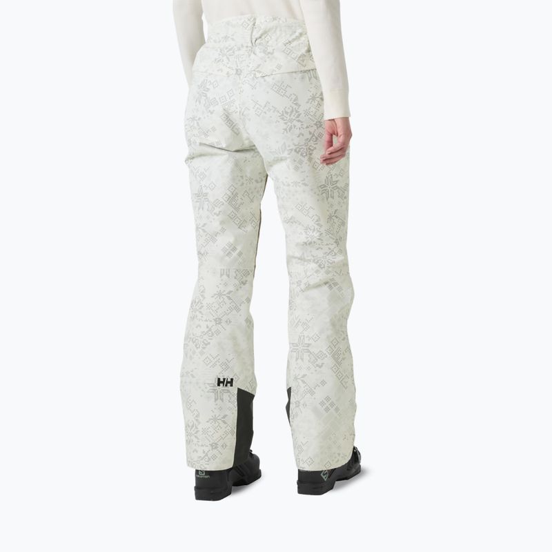 Spodnie narciarskie damskie Helly Hansen Legendary Insulated cream new nordic aop 2