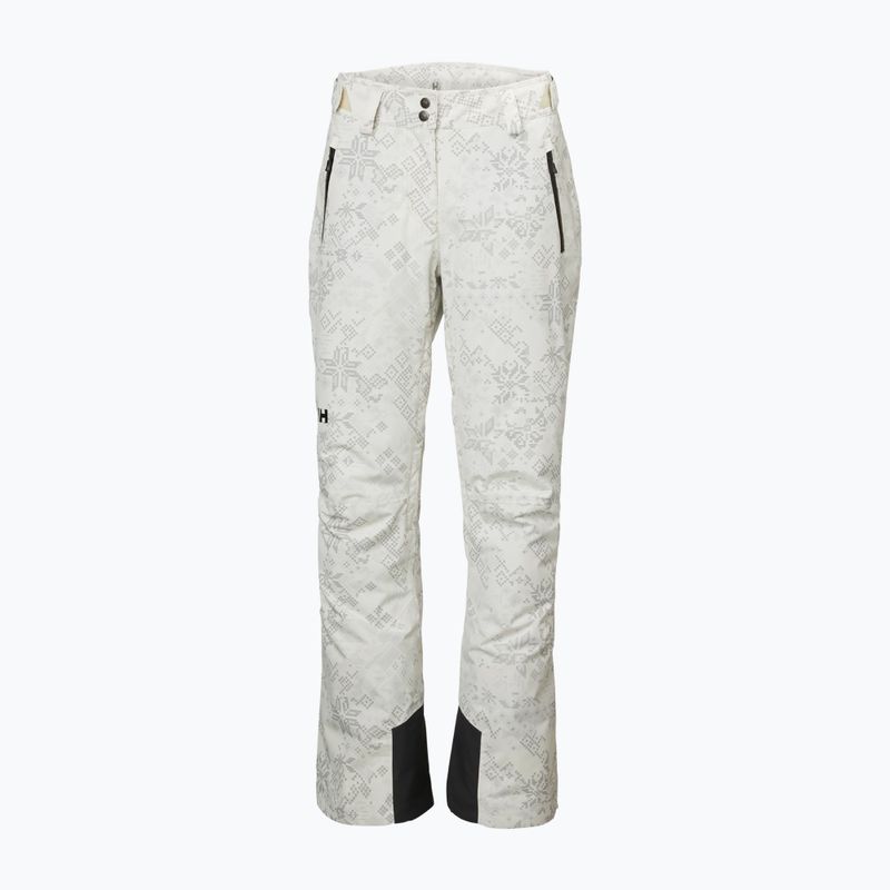 Spodnie narciarskie damskie Helly Hansen Legendary Insulated cream new nordic aop 5