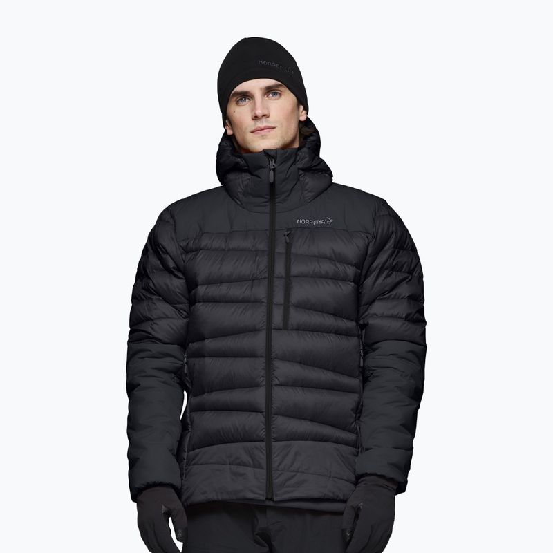 Kurtka puchowa męska NORRONA Falketind Down 750 Zip Hood caviar black