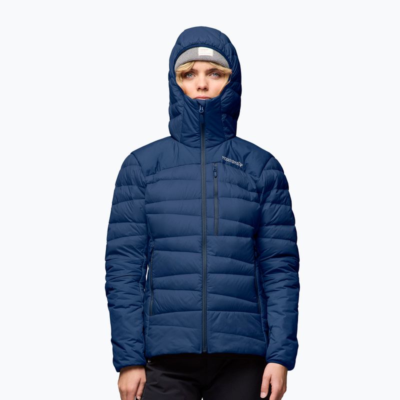 Kurtka puchowa damska NORRONA Falketind Down 750 Zip Hood indigo night