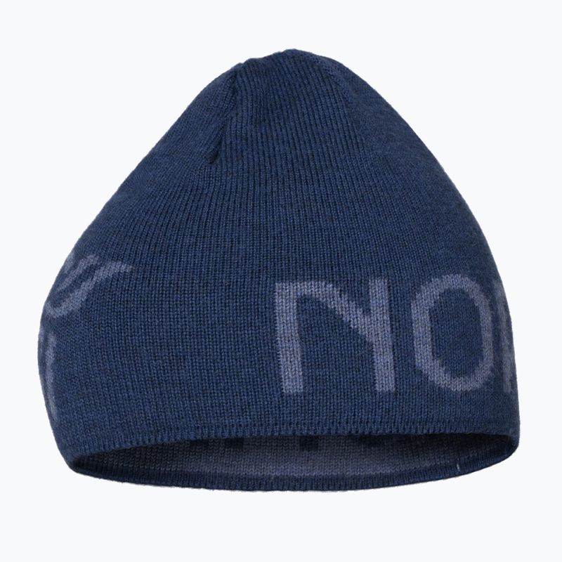 Czapka zimowa NORRONA MerinoUll Logo Beanie indigo night melange