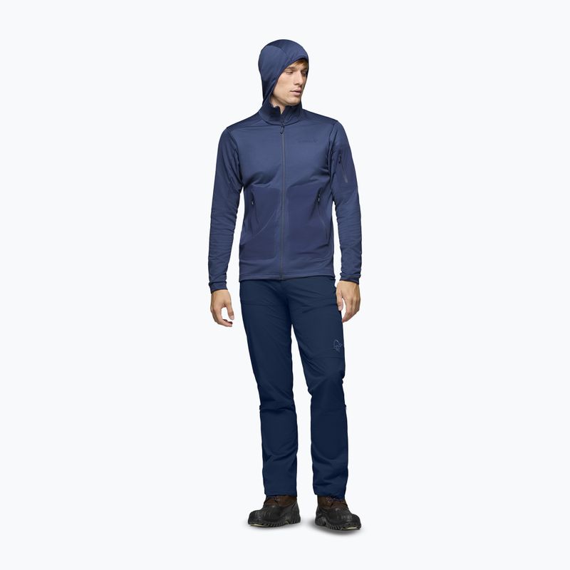 Bluza trekkingowa męska NORRONA Falketind Warm2 Stretch Hood indigo night 2