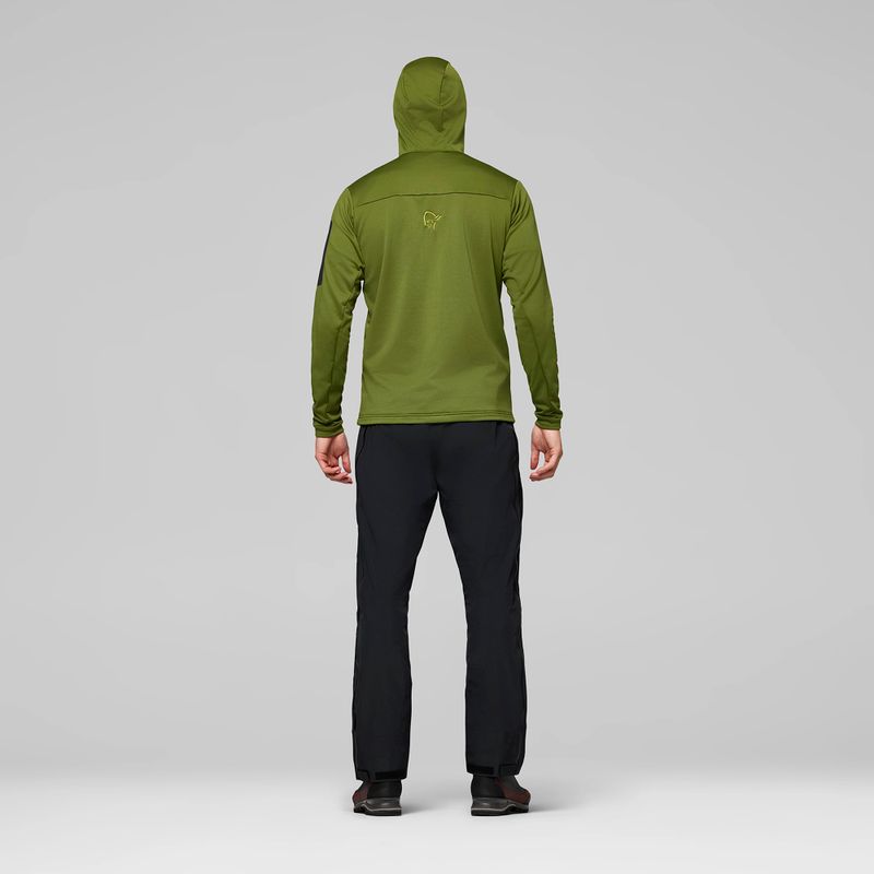 Bluza trekkingowa męska NORRONA Falketind Warm2 Stretch Hood pesto 3