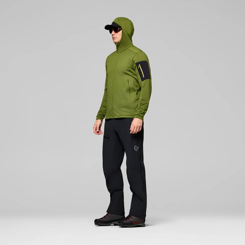 Bluza trekkingowa męska NORRONA Falketind Warm2 Stretch Hood pesto 4