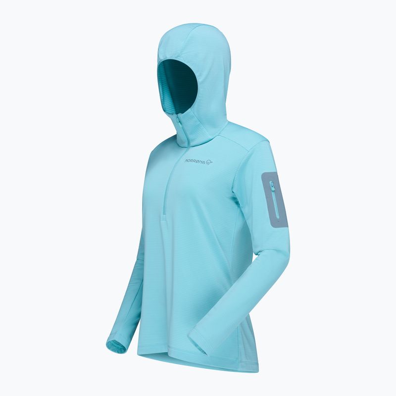 Bluza trekkingowa damska NORRONA Falketind Warm1 Hood aqua haze/trooper 7