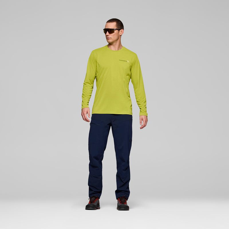 Longsleeve męski NORRONA Femund Tech golden lime 2