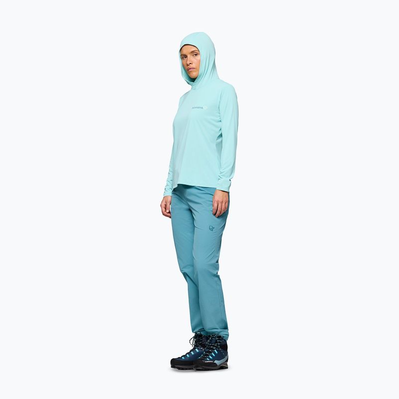 Bluza trekkingowa damska NORRONA Femund Tech Hood aqua haze 4