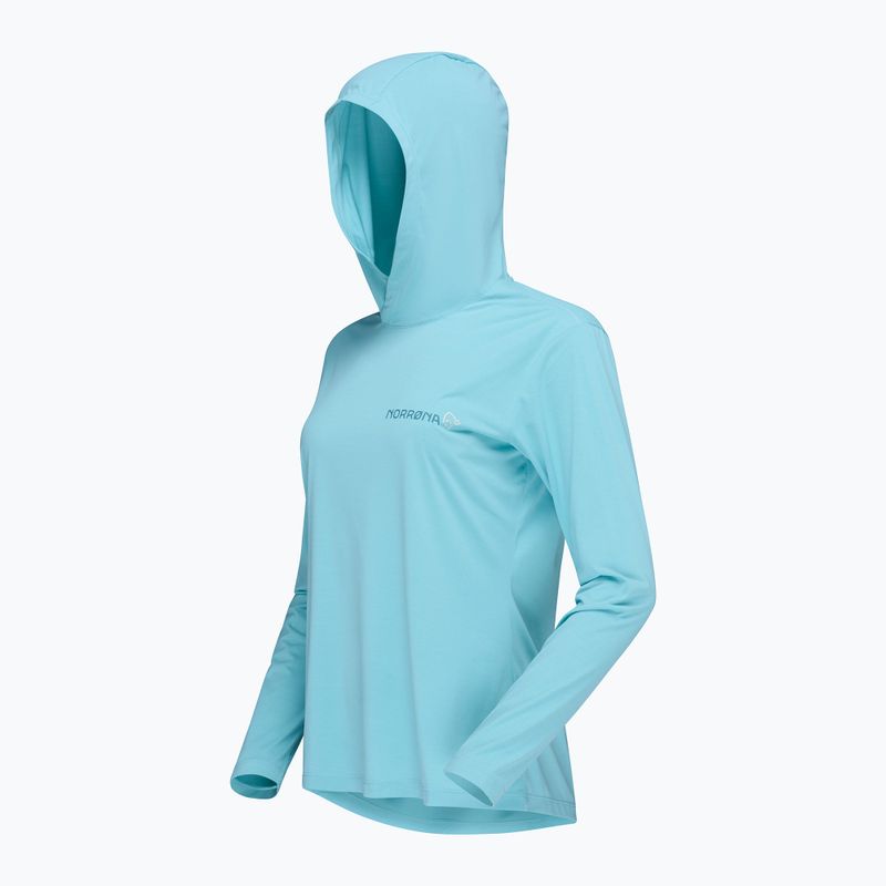 Bluza trekkingowa damska NORRONA Femund Tech Hood aqua haze 8