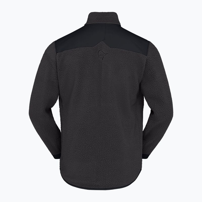 Bluza polarowa męska Norrona Tamok Warm3 phantom/caviar black 6