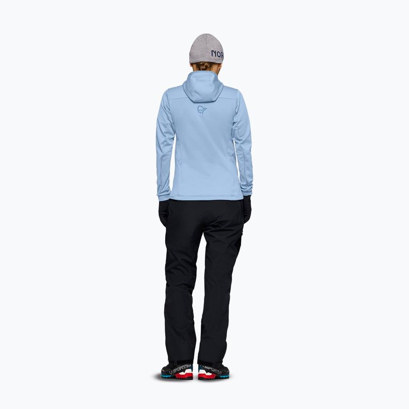 Bluza trekkingowa damska NORRONA Falketind Warm2 Stretch Hood cashmere blue/allure 3