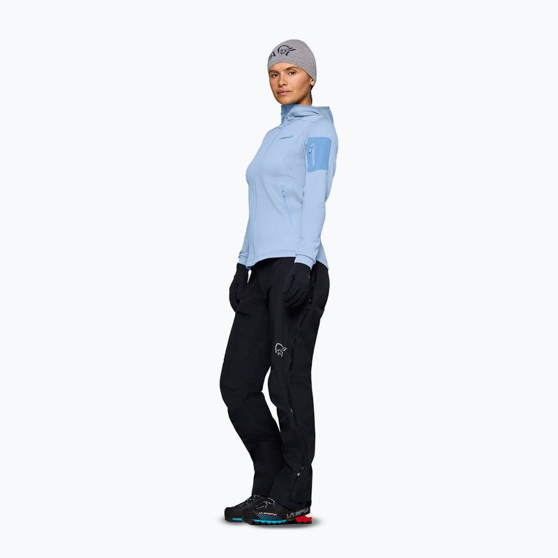 Bluza trekkingowa damska NORRONA Falketind Warm2 Stretch Hood cashmere blue/allure 4