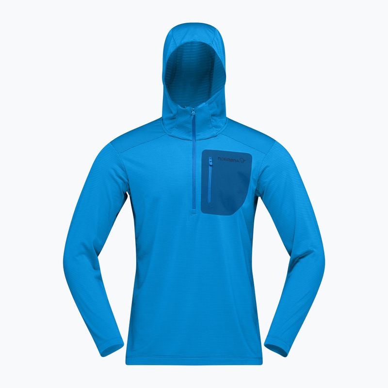 Bluza trekkingowa męska NORRONA Falketind Warm1 Hood brilliant blue/dark blue 5
