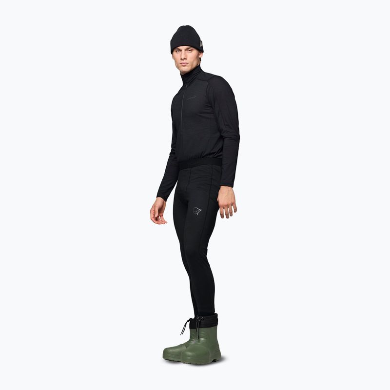 Spodnie termoaktywne męskie NORRONA Falketind Equaliser Ull Long caviar black 4