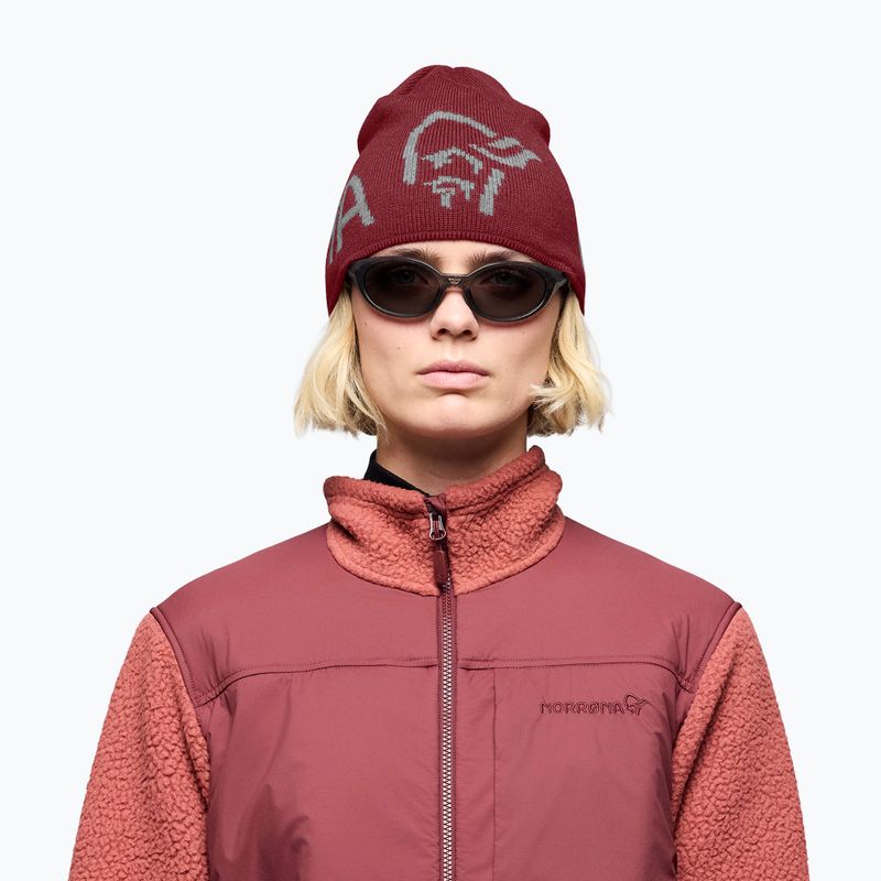 Czapka zimowa NORRONA MerinoUll Logo Beanie port 2