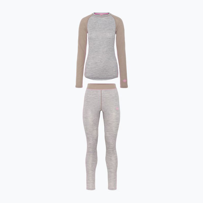Komplet bielizny termoaktywnej damskiej KARI TRAA Kaia light grey melange