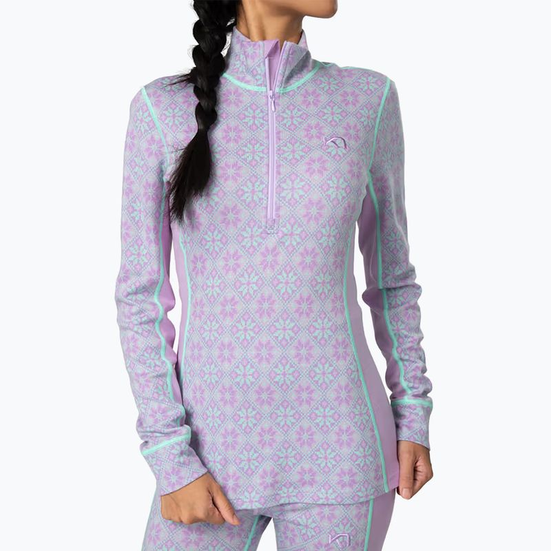 Bluza termoaktywna damska KARI TRAA Rose Half Zip lily 4
