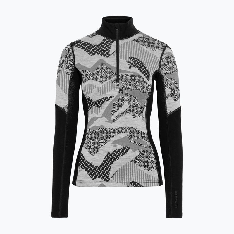 Bluza termoaktywna damska KARI TRAA Olea Half Zip black 4