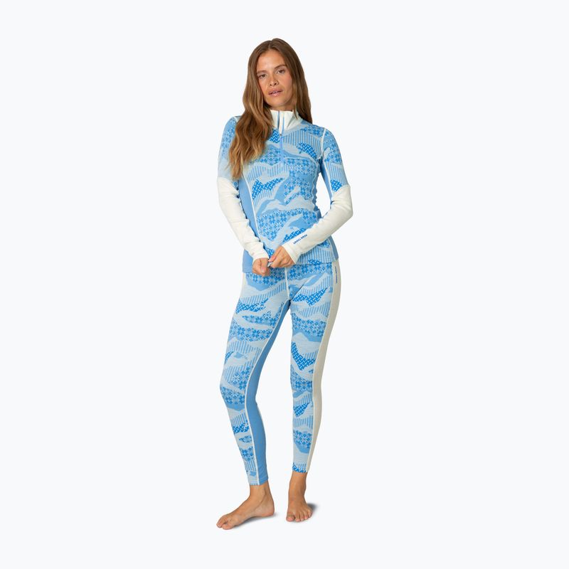 Bluza termoaktywna damska KARI TRAA Olea Half Zip ocean 2