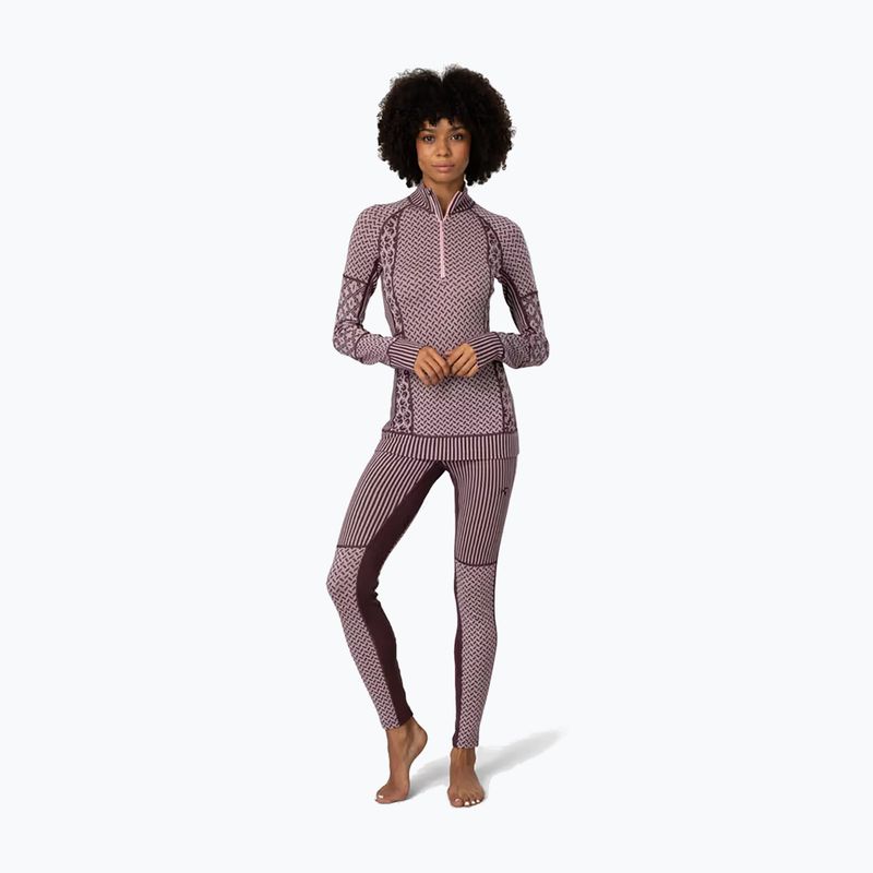Bluza termoaktywna damska KARI TRAA Smekker Half Zip cocoa powder 2