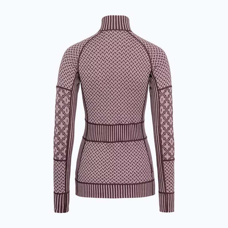 Bluza termoaktywna damska KARI TRAA Smekker Half Zip cocoa powder 5