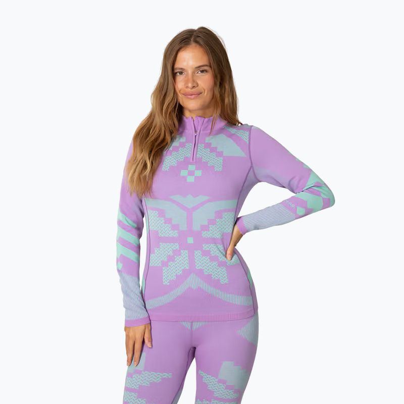 Bluza termoaktywna damska KARI TRAA Faith Half Zip violet