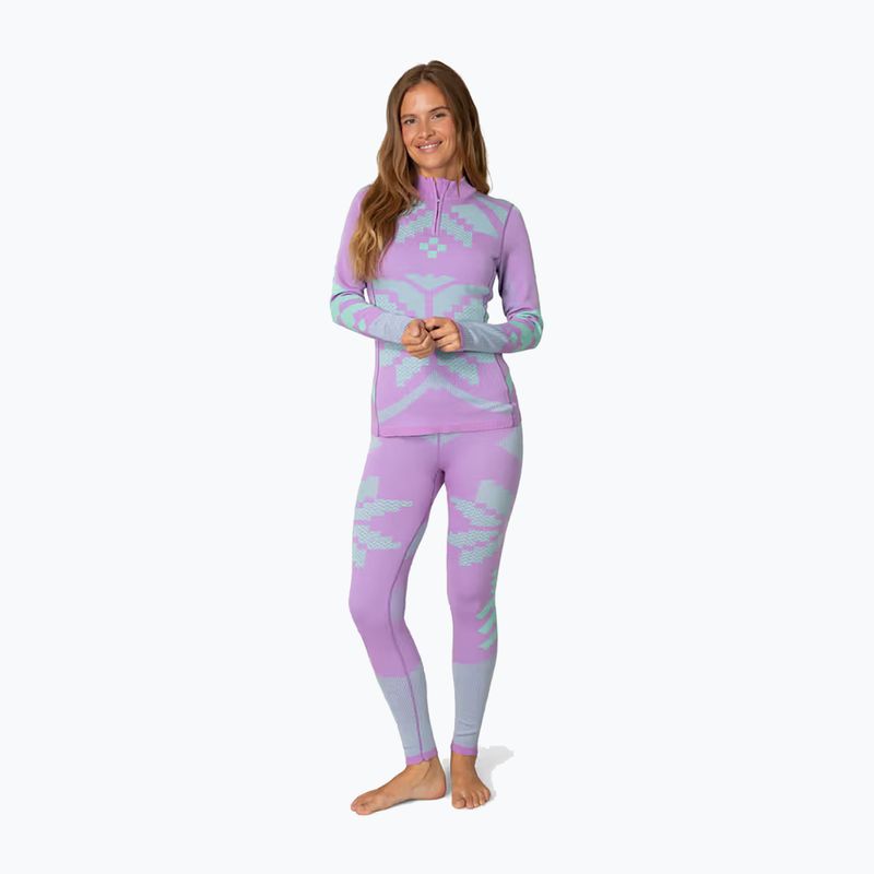 Bluza termoaktywna damska KARI TRAA Faith Half Zip violet 2