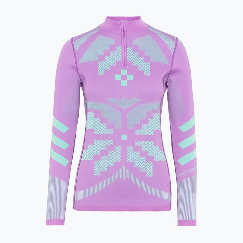 Bluza termoaktywna damska KARI TRAA Faith Half Zip violet 4