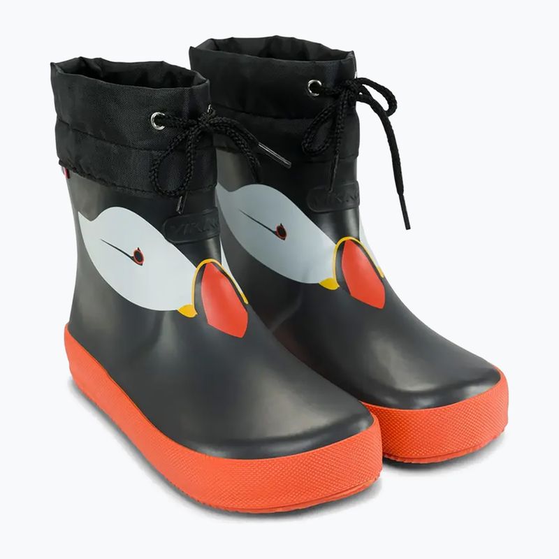 Kalosze dziecięce Viking Footwear Alv Barefoot Paw Print black 10