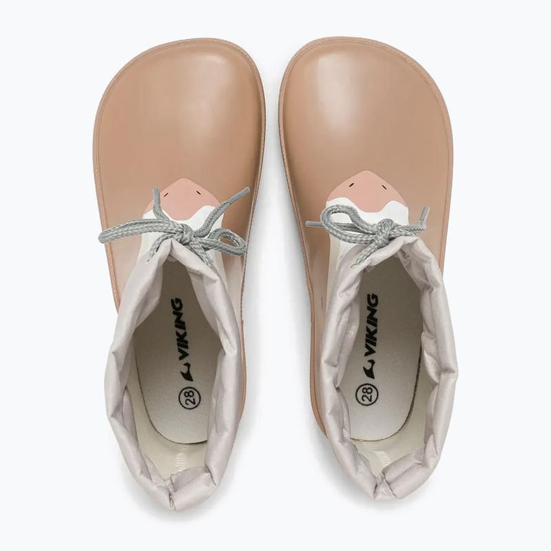 Kalosze dziecięce Viking Footwear Alv Barefoot Paw Print beige 12