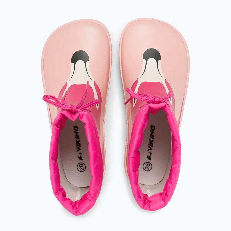 Kalosze dziecięce Viking Footwear Alv Barefoot Paw Print light pink/magenta 12